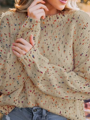 CUPSHE Women Jumper Sweater Rainbow Pom Ribbed Long Sleeves Colorful Pullover Tops Teddy XL - Image 4