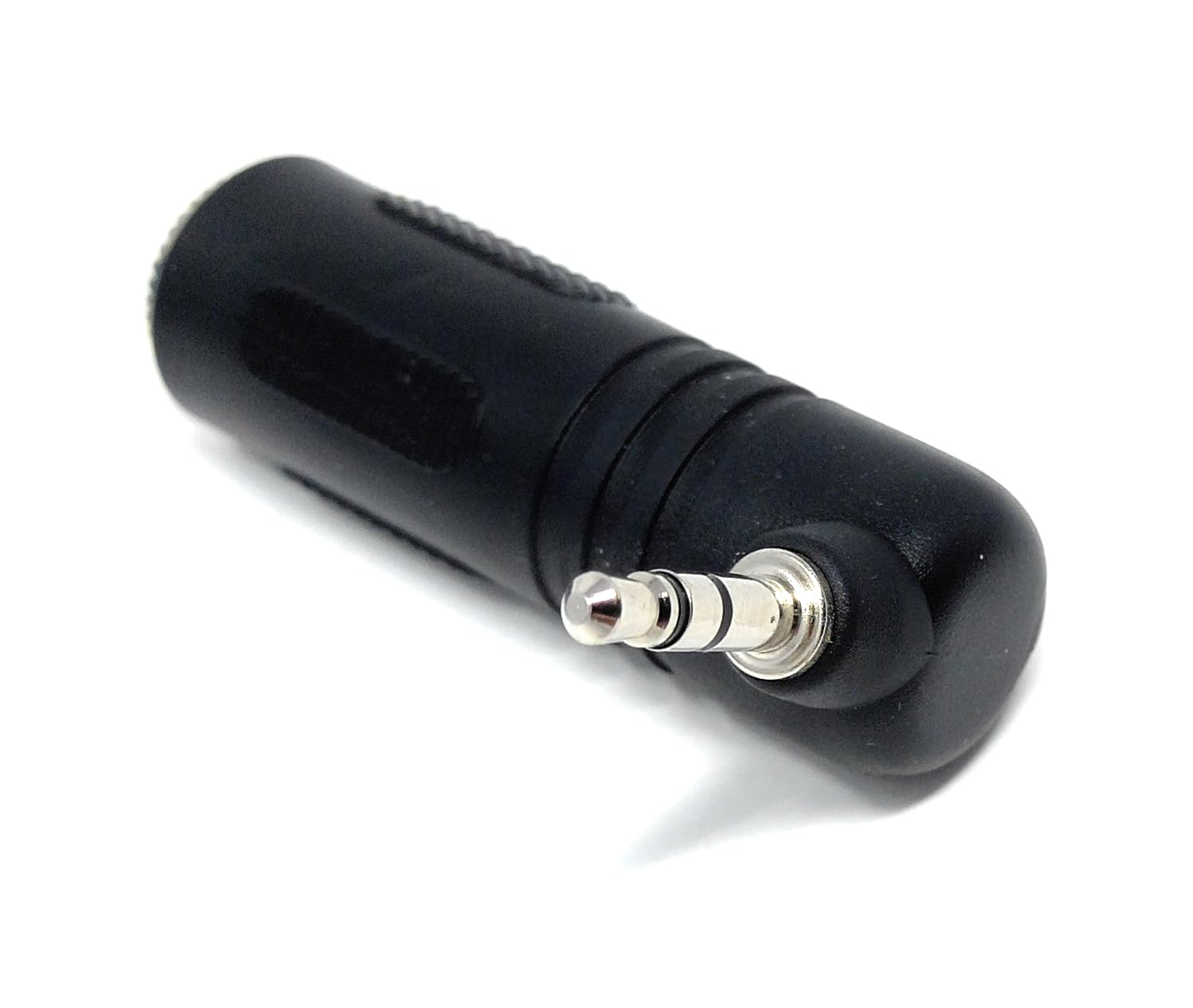 DRUT 1pcs. Right Angled 3.5mm to 6.35mm Jack Socket Stereo Jack Plug Cable AUX Adapter (Black) - Image 2