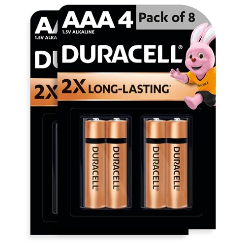 Image of Duracell Alkaline AAA Battery, Pack of 8, Everyday Devices, Clock, Toy, Remote