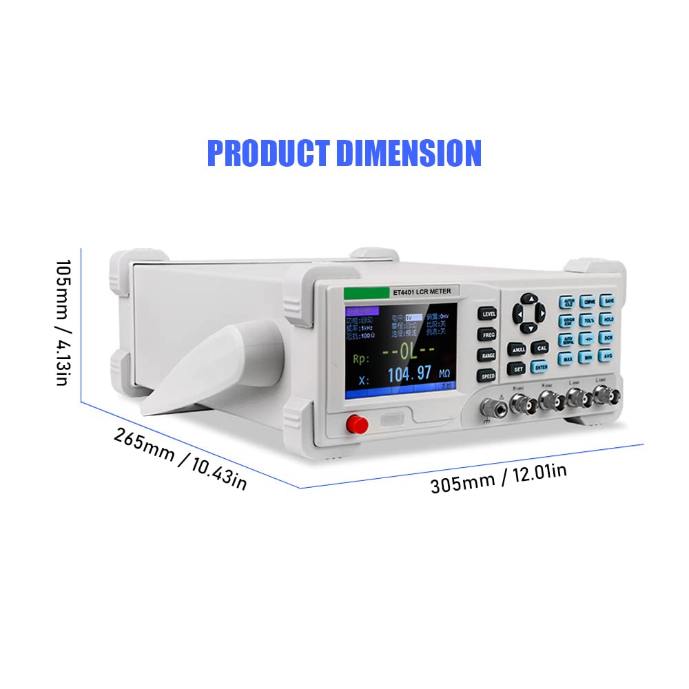 Irfora Digitales LCR-Bench-Messgerät 100Hz-10KHz Hochpräzises Digitalmessgerät Widerstand Induktivität Kapazitätsprüfer 0,1% Genauigkeit 3,5-Zoll-LCD-Display