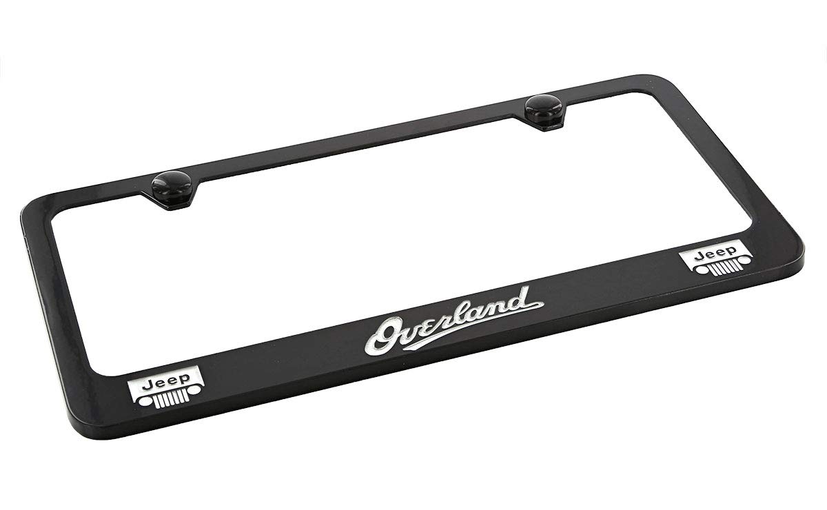 Cornice targa in metallo con rivestimento nero Jeep Overland Holder