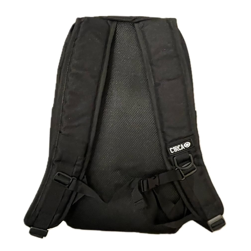 C1RCA Zaino logo BACKPACK doppio scomparto con porta skateboard 24 litri - nero