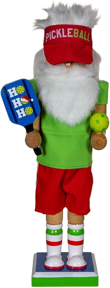 Kurt Adler 12-inch Wooden Pickleball Nutcracker