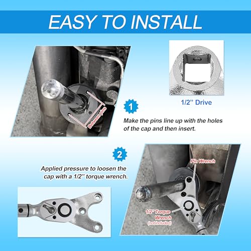 Image of Outboard Trim /Tilt Pin Wrench MT0004-38mm x 4mm with S-4mm Pins, Compatible with Seastar /4 Stroke Yamaha V6 & Non-VMAX 2 Strokes，Remove Hydraulic Cylinders Trim /Tilt Caps