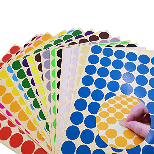 Étiquettes rondes de codage fluo pour organiser la maison - 4