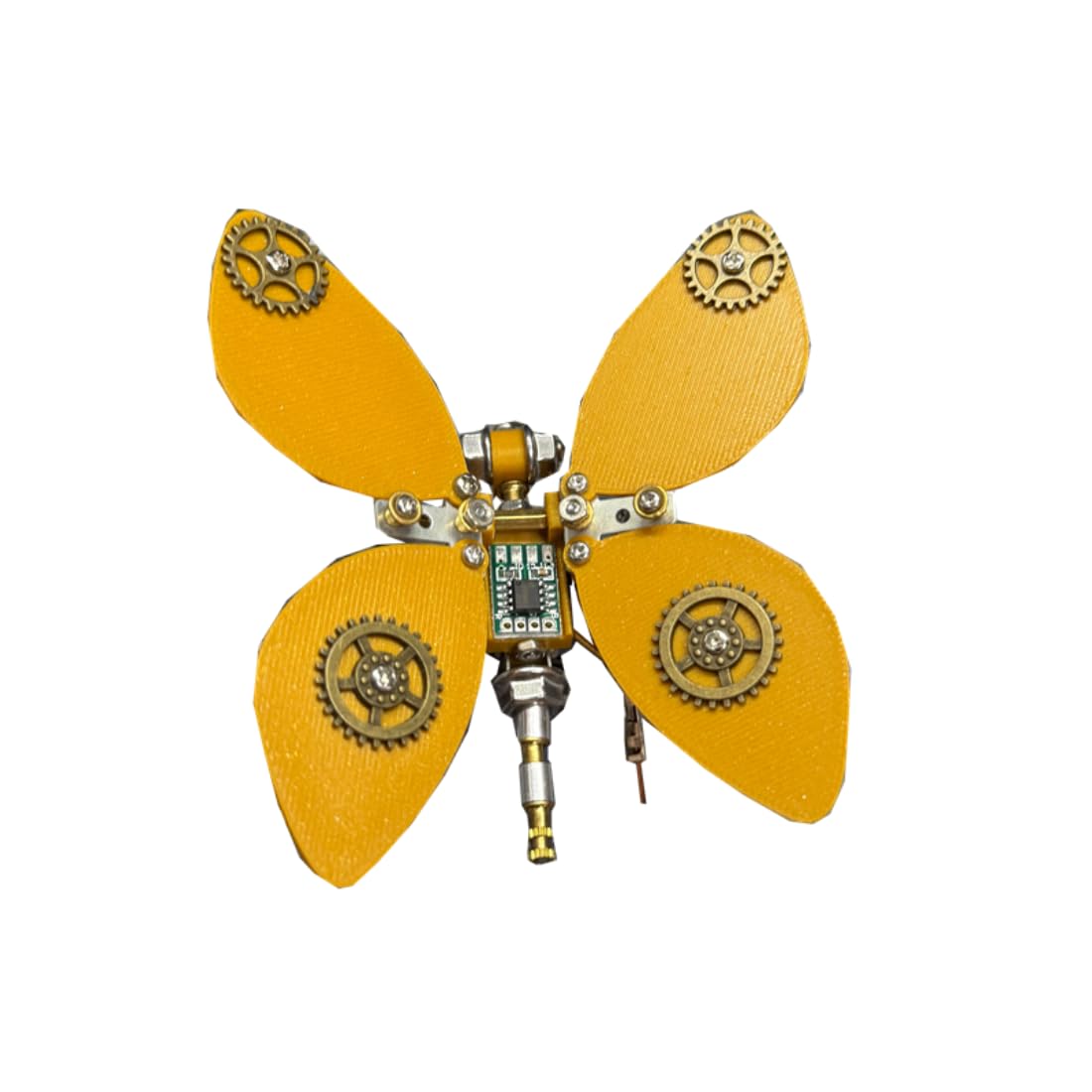 97PCS Scaled Wing Floating Butterfly A, 3D Metal Steampunk Insect Assembly Model, Mechanical DIY Desk Display Collectible Gift for Adults — image 1