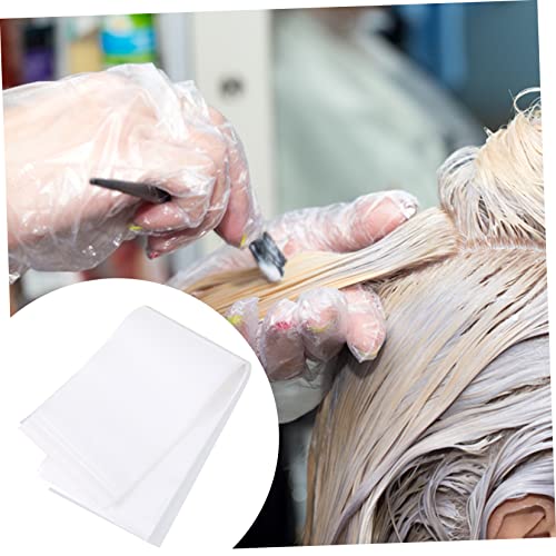 Papel para tinte de cabello 100 hojas blanco miniatura 7
