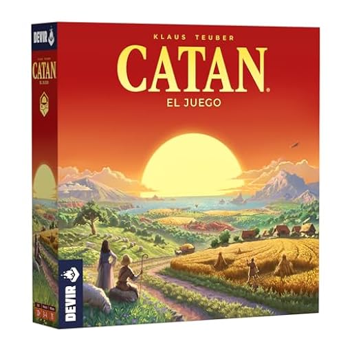 Devir - Catan | Juego de Mesa de Estrategia y Comercio, 3-4 jugadores, Juego Clásico Familiar y con Amigos, Recursos y Negociación para Familia y Amigos, Nueva Portada 2025 (BGCATAN) | Ya disponible en tu tienda friki favorita! En mundofriki.es!