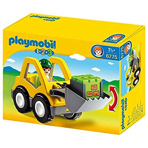 PLAYMOBIL 1.2.3 6775 Radlader, Schaufel heb- und senkbar, mit...