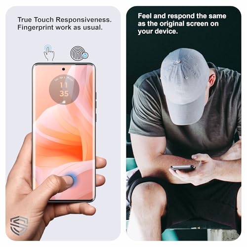 Image of TPU hydrogel Edge to Edge Screen Protector Guard For Motorola Edge 40 Neo (6.55 Inch) With Installation Kit | Fingerprint Compatible | Edge to Edge Coverage