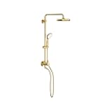 Grohe 26 123 1 Retro-Fit 1.75 GPM Shower System with Single Function Rain Shower Head, Slide Bar, Multi Function Hand Shower, and 17-3/4