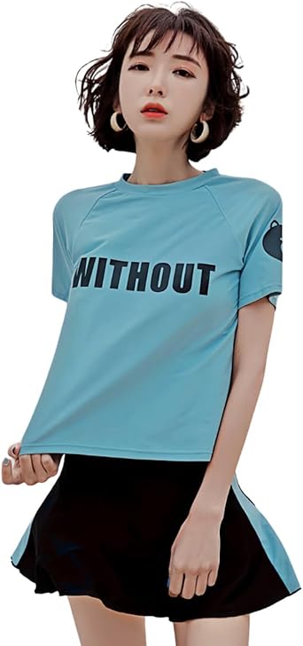 Winsuteki Womens Swimsuit, Separate Bikini, Body Cover, Tankini, Rash Guard, One-Piece Swimsuit, Sporty Fitness Swimsuit, Sunscreen, Swimsuit, Competitive Swimsuit, Shorts, One-Piece Swimsuit,