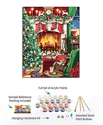 Jlhatlsq Paint By Numbers, Paint By Number For Adults Kids Beginner, Painting By Number On Canvas Diy Adult Paint By Number Oil Painting Arts And Crafts For Home Wall Decor - Christmas 16X20 Inch #TOP1