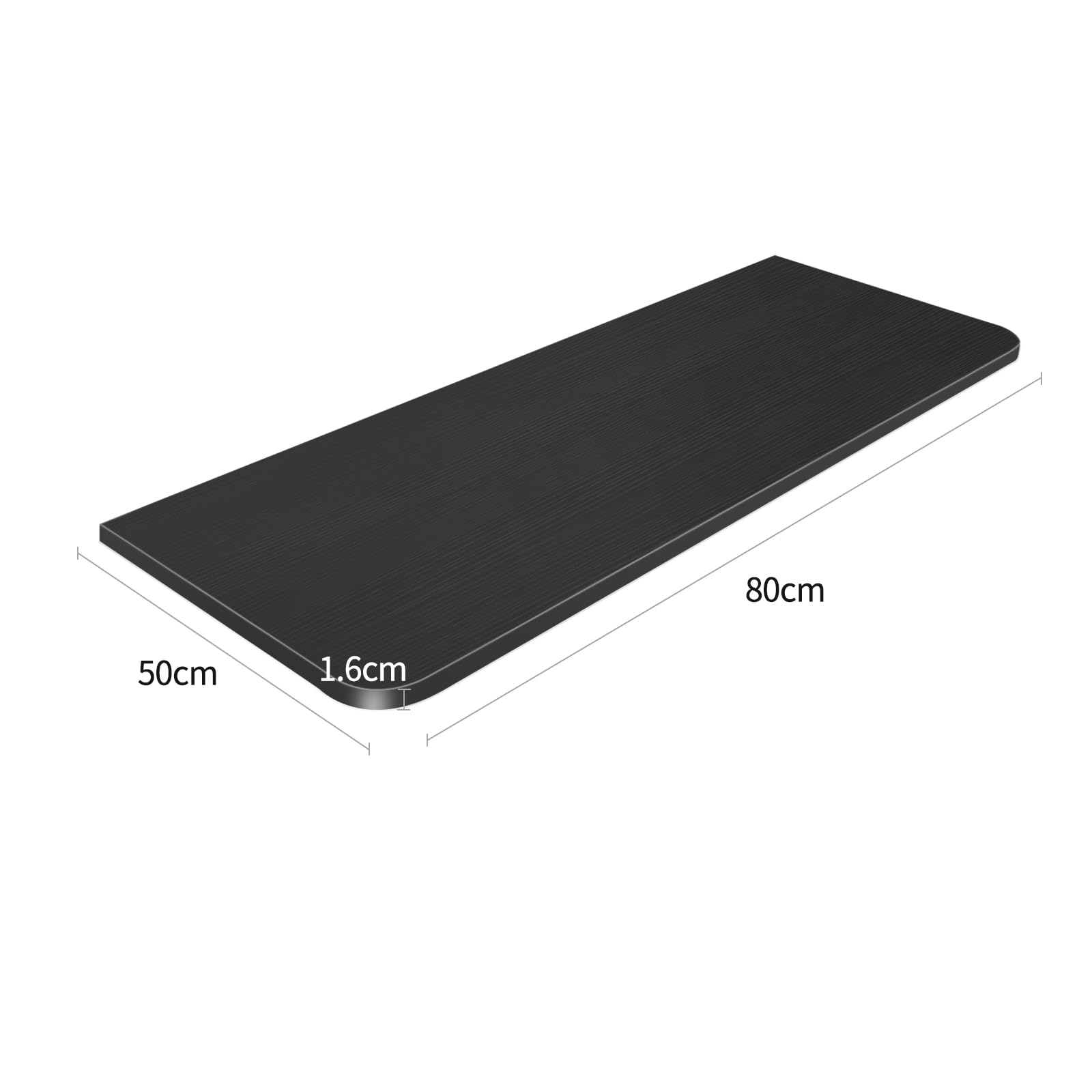 Mesa de pared abatible mesa de cocina plegable mesa con solapa para niños mesa plegable de pared mesa de comedor con soportes para ahorrar espacio (nero 80 x 50 x 1 6 cm)