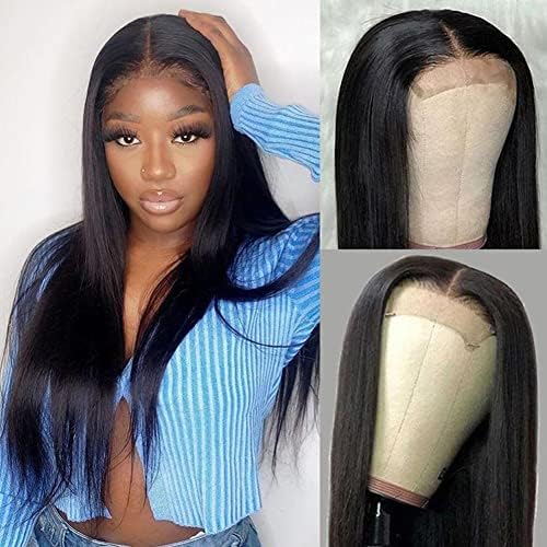 Aordor 5x5 hd lace Closure Wigs Human Hair Straight Lace front Wigs Human Hair Pre Plucked 180% Density Glueless Wigs for Black Women Natural Color 30inch