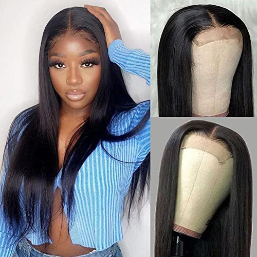 Aordor 5X5 Hd Lace Closure Wigs Human Hair Straight Lace Front Wigs Human Hair Pre Plucked 180% Density Glueless Wigs For Black Women Natural Color 30Inch #TOP1