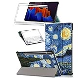Eigenschaften: HD temperierte Folie für optimalen Schutz für den Bildschirm vor Kratzern oder den Boden zu berühren;TPU schütztasche schützt Ihr Samsung Galaxy Tab S7+/S7 Plus 12.4
