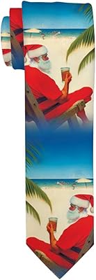 Santa Christmas Novelty Tie Santa on the Beach Necktie