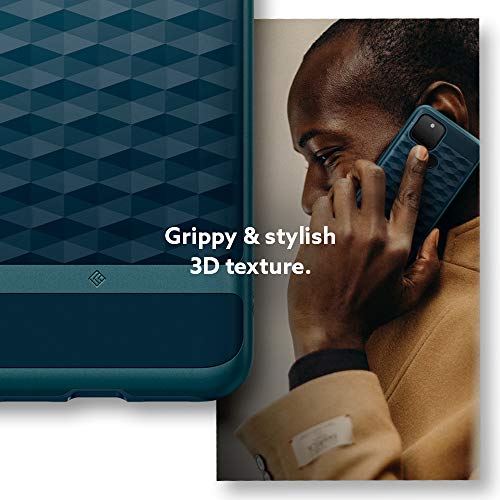 Image of CASEOLOGY Spigen Parallax for Google Pixel 5 Case, Pixel 5 Back Cover - Aqua Green