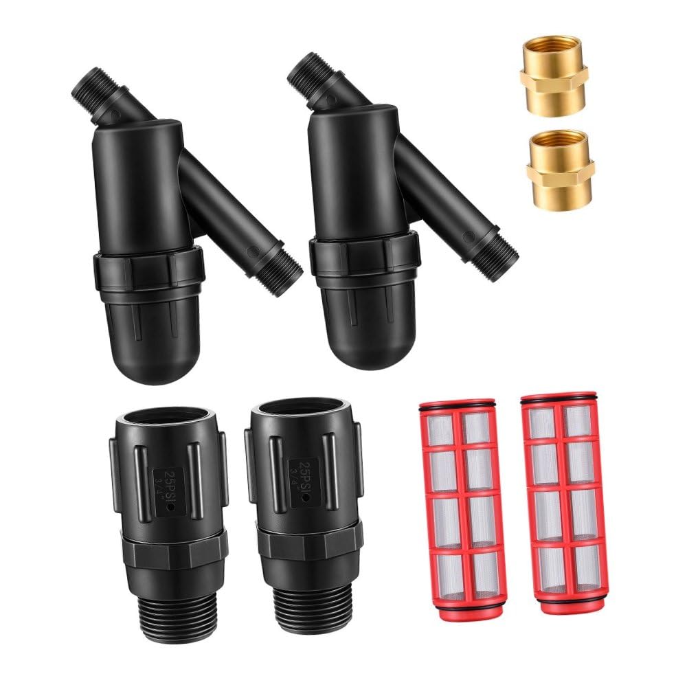 Set 2 Riduttori Pressione 25 PSI con Filtro per Serra e Orto 3/4 Standard