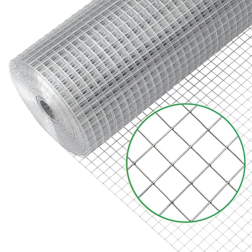 Gardenova Rejilla para roedores, 1 m de altura x 10 m de largo, malla fina de malla de 6,3 mm, rejilla metálica como rejilla para roedores, alambre para aviarios, alambre para conejos