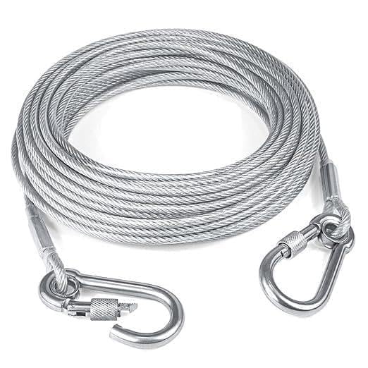 Heavy Duty Clothes Drying Rope 5 Meter with Hooks | Strong Steel Clothesline for Balcony, Travel, Camping & Home Use | Rust Resistant Silver Clothes Line (5 Metres)-image-15