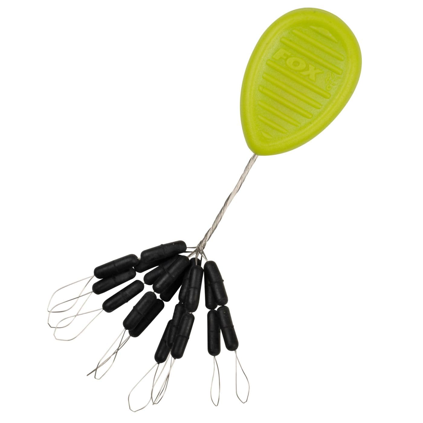 Fox Rage Predator Braid Stops Black | Qty 20 | Pike Fishing Float Stops | Secure Grip on Braid or Nylon | Easy to Set and Adjust Float Depth | Subtle Colour | Code FAC169