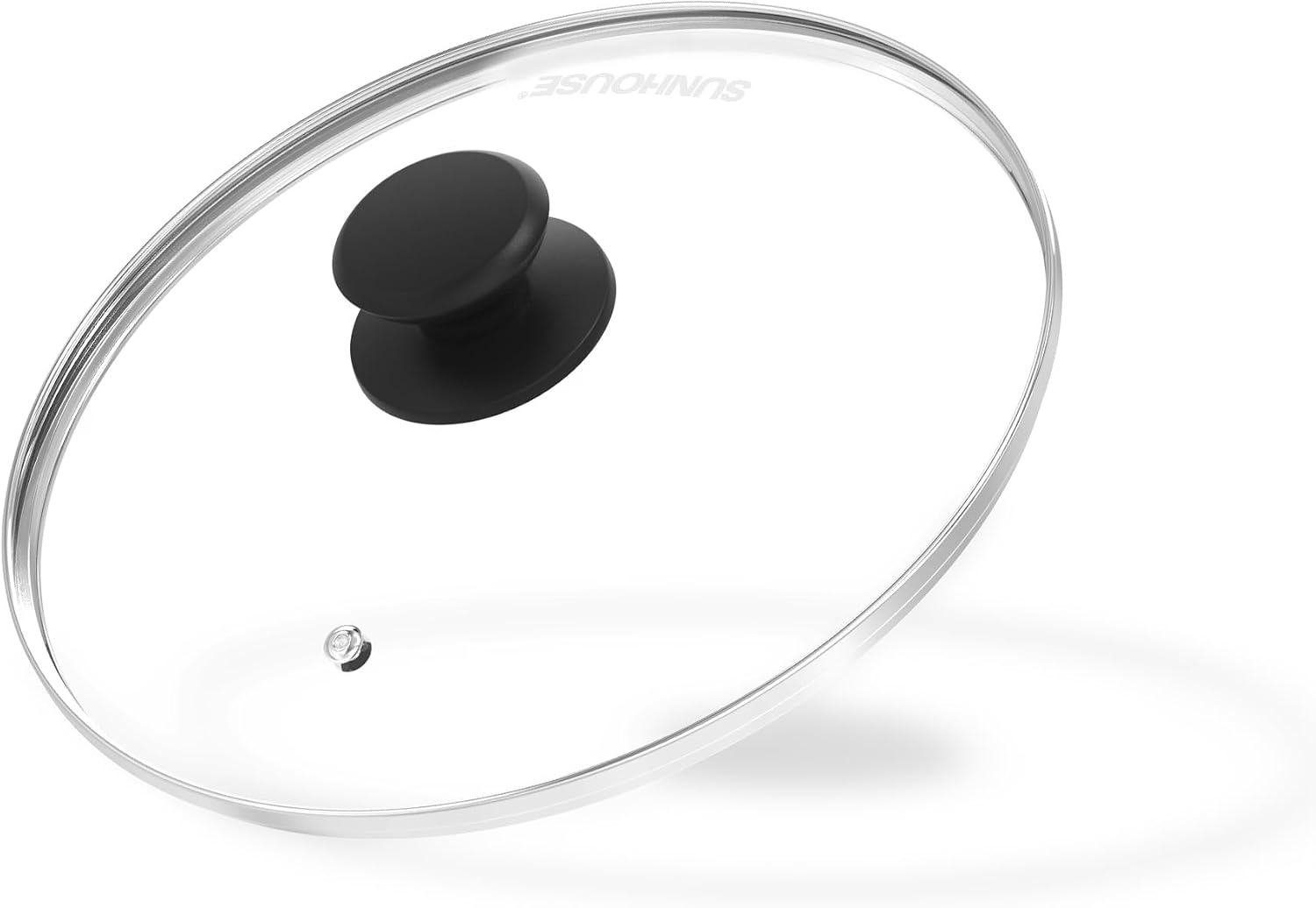 Sunhouse 10 Inch Frying Pan Lid - Tempered Glass Lid for 10" Cast Iron Skillets, Dutch Ovens, Pots - Heat-Resistant Knob - Dishwasher Safe & Oven Safe up to 400°F