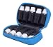 Essential Oil Carrying Case Holds 10 Bottles - Size 5ML, 10ML, 15ML 2inch high Multiple Colors Perfect For Travel Gift (Blue turquoise))