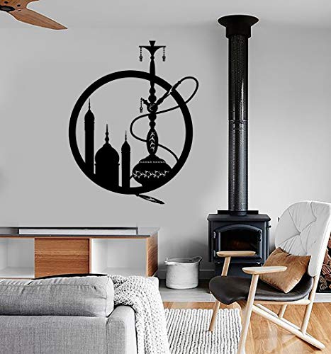 JXCDNB Wandaufkleber Eastern City Shisha Shisha Rauchen Unkraut Aufkleber Wandbild Kunst Cafe Bar Lounge Dekoration…