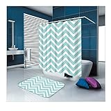 Photo Gallery amdxd poliestere set di tappeti per tende da doccia per bagno blu bianco blu bianca lineae ondulate tenda doccia antimuffa 3d tappeto bagno antiscivolo 150x180cm Photo Gallery amdxd poliestere set di tappeti per tende da doccia per bagno blu bianco blu bianca lineae ondulate tenda doccia antimuffa 3d tappeto bagno antiscivolo 150x180cm