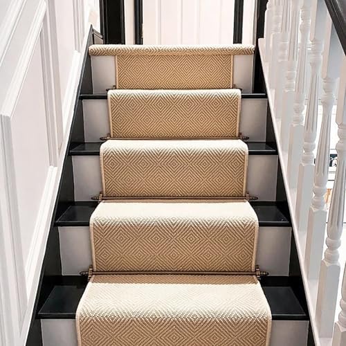 Antique Brass Carpet Stair Rods - 24" to 46" Adjustable Lengths, Secure and Stylish Stair Runner Rods, Perfect for Home Decor (1 pcs, 28" Long)