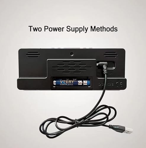 Digital Dual Alarm Clock，Large Display Easy To Set Loud Led Clock，Date, Indoor Temperature，Adjustable Brightness, Applicable To Bedroom,Office,Kitchen #TOP2