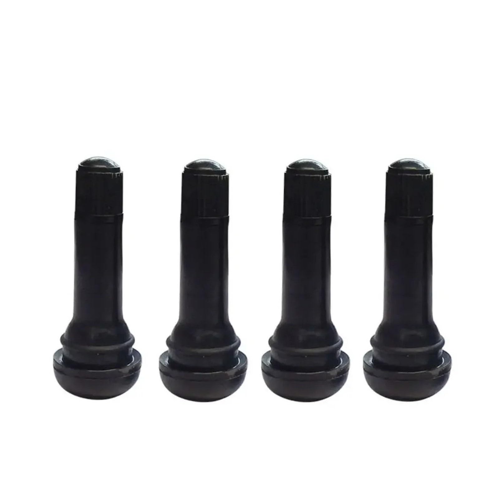 Dymkie Tr414 4Pcs Tubeless Tyre Wheels Parts Rubber Black Wheel Valves Snap-In Aluminium Alloy Car Vacuum Tire(Tr414)