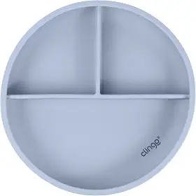 Clingo Prato De Silicone Com Divisória E Ventosa Azul, Modelo: 3041
