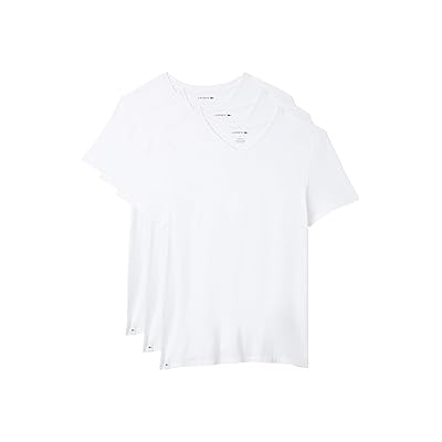 Lacoste 3 Pack V Neck Regular Fit Essential T Shirt Men