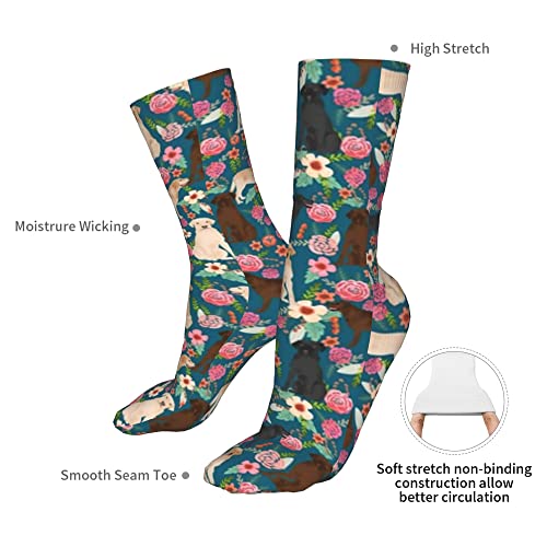 Aotose Labrador Florals Yellow Lab Chocolate Lab Black Lab Cute Dog Dogs Best Floral Labrador Print Men's Athletic Ankle Socks Cushion Running Socks For Men&Women Cotton Socks Crew Socks #TOP3