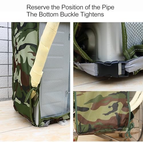 Funda universal para aire acondicionado exterior, escudo de malla resistente a la intemperie para unidades, protección duradera para todo tipo de clima para prolongar la longevidad de la bomba de