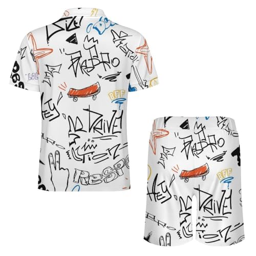 Combinaison de sport Doodle Comics Sign en tissu extensible et zippé - 6