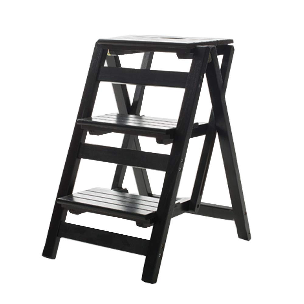 Cxvhsertwr #3 Ladders For Home, Solid Wood Step Stool Ladder Chair Multifunction(#3)