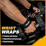 Lifting Straps for Weightlifting, Lifting Wrist Straps for Gym Strength Training, Neoprene-padded Wrist Cushion - Men & Women - Image 4