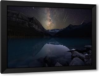 ArtDirect Perseid meteor shower at Lake Louise Custom Framed Art Print Giclee Print or Canvas Options with Various Sizes and Customization by Yu, Louise