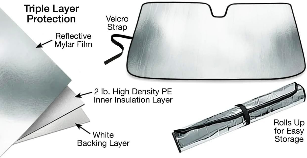 Sunshade for Chevrolet Chevelle 1968 1969 1970 1971 1972 Custom Fit Windshield Heatshield Sun Shade