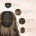 Flufymooz Ponytail Extension, 14 Inch Short Drawstring Ponytail Hair Extension for Women, Soft Synthetic Pony Tails Hairpiece for Women (Chocolate Brown with Medium Blonde)