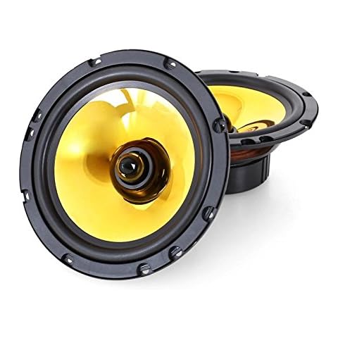 AUNA Goldblaster Car Audio Speakers High Performance Pair (6.5", 1200W, Golden Membranes with Black Chassis) Cover