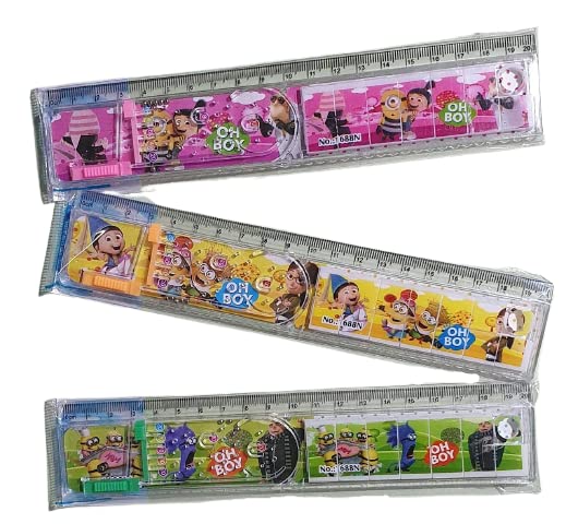 aagaj® Multifunction Long Scale with Ball Game & Puzzle for Birthday Return Gifts|School Kids (Pack of 3 Pieces) -20cm (B08H194HBZ) Amazon Price History, Amazon Price Tracker