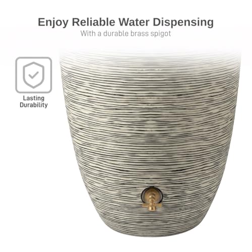 Image of RTS Home Accents 50-Gallon Newport Rain Barrel, Slate Color