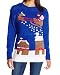 Allison Brittney Women's Light-Up House with Flying Santa Ugly Christmas Sweater