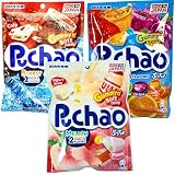 Puchao Gummy n' Soft Candy (3 pack) Fruit Soda(Apple, Watermelon, Grape, Orange), Bubbly Soda (Cola, Ramune Soda), Mellow Taste (Yogurt Drink, Peach)