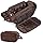 PAVILIA Toiletry Bag for Men, Hanging Travel Dopp Kit Organizer, PU Leather Water Resistant Bathroom Bag for Shaving Grooming, Large Capacity Cosmetic Bag Travel Essentials, Dark Brown